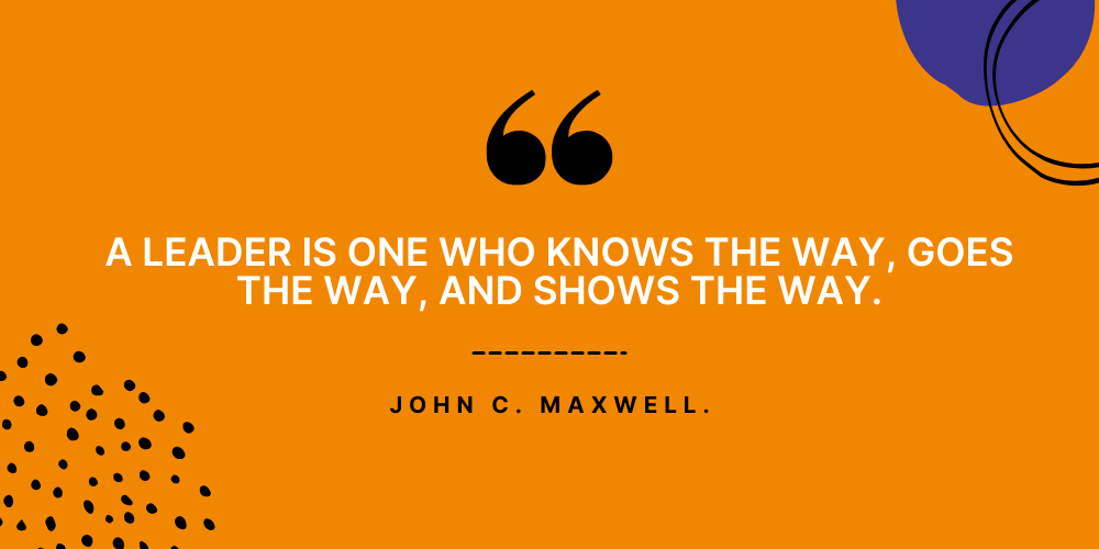 Quotation about leaders leading the pack.