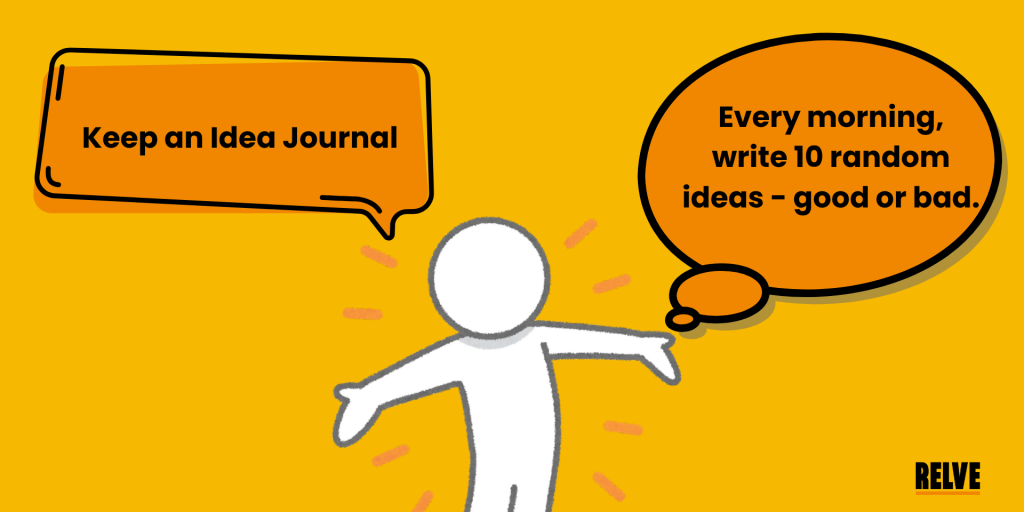 Jotting ideas on journal