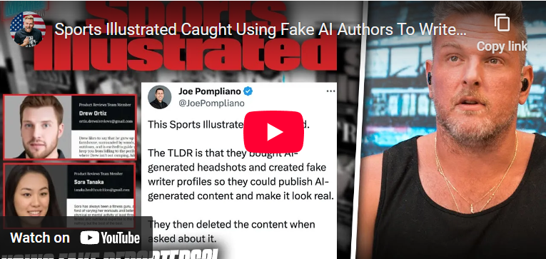image about sports illustrated using fake AI authors